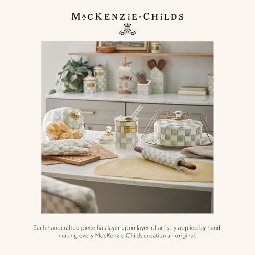 MACKENZIE-CHILDS Casserbole, Medium, Gray-and-White Sterling Check