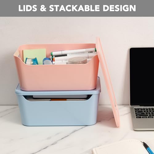 Tiawudi 12-Pack 4.5L Storage Bins with Lids