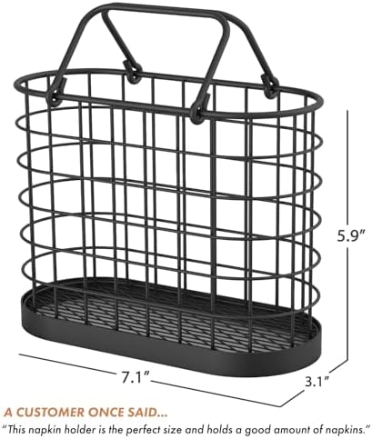 Vintage Black Napkin Holder, Farmhouse