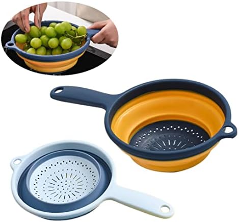 Collapsible Colander Foldable Fruit Vegetable Strainer with Handle