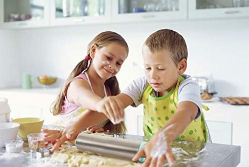 Rolling Pin and Silicone Baking Pastry Mat Combo Kit