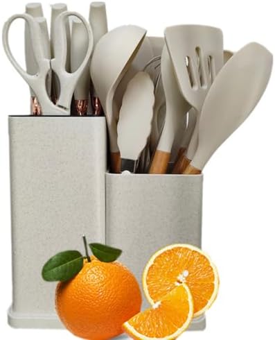 19 Pieces Kitchen Utensil and Knife Set with Block, with 11 Piece