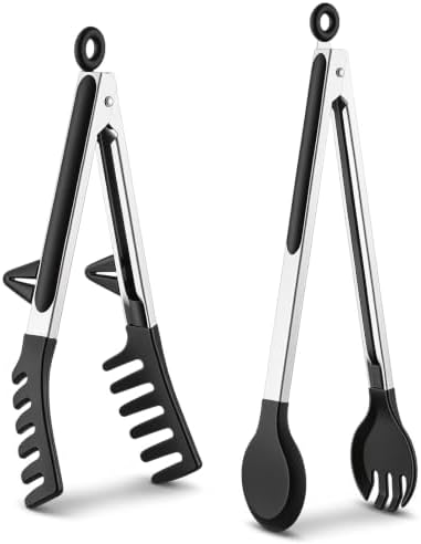 2 Pcs Stainless Steel Salad Tongs