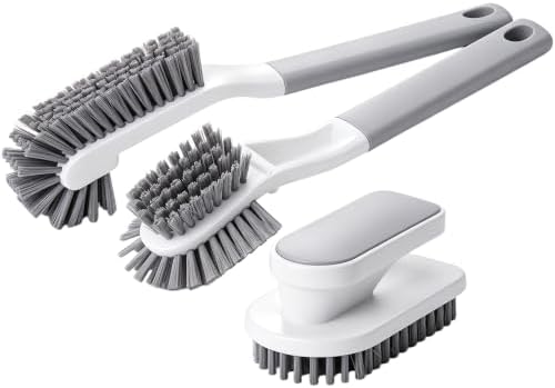 3 Pack Scrub Brushes, Medium Bristle for Kitchen&Bathroom Cleaning