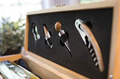 CASE ELEGANCE | Bamboo Wine Box Gift Set | Non-Monogrammed