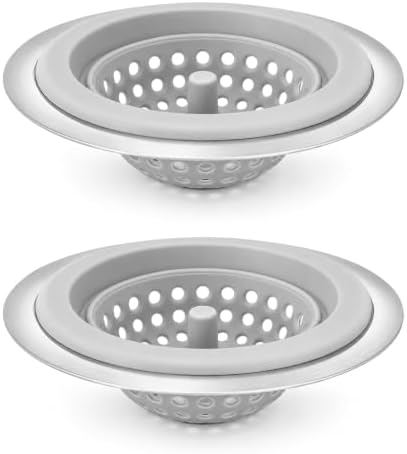 2-Pack Kitchen Silicone Sink Drain Strainer, Universal Kitchen Sink