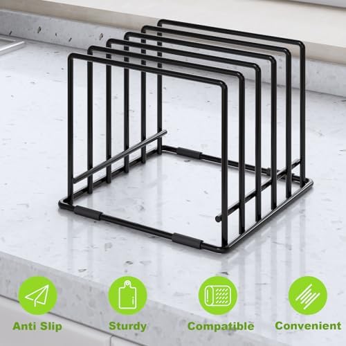 2-pack 5-slot baking storage scratch-resistant cookie tray organizer with anti-slip frame for kitchen cabinet - portable and dust-resistant