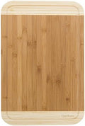 Two Tone Bamboo Cutting Board- Extra Thick, Chopping and Serving Board