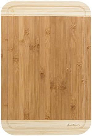 Two Tone Bamboo Cutting Board- Extra Thick, Chopping and Serving Board