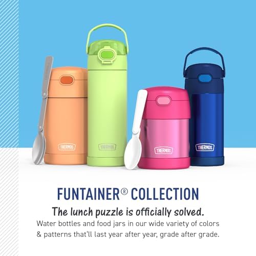 THERMOS FUNTAINER Food Jar with Spoon, 16oz, Neon Purple