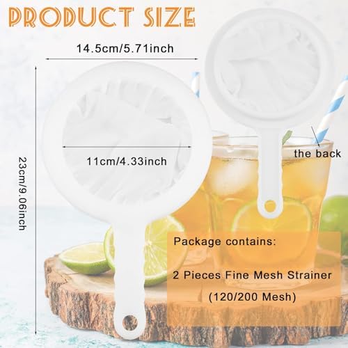 2 Piece Fine Nylon Mesh Strainer Kitchen Food Yogurt Mesh Sieve