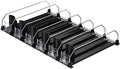uxcell 6-Piece Soda Can Organizer for Refrigerator, Black