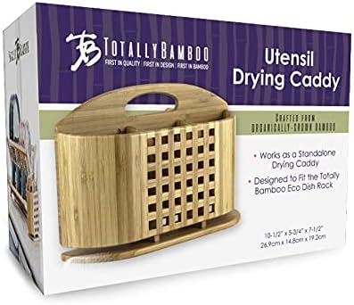 Totally Bamboo "Eco" Utensil, Flatware and Cutlery Drying Caddy for