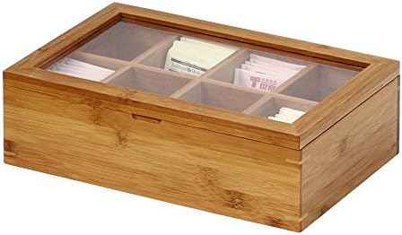 Oceanstar - TB1323 Bamboo Tea Box, 12 Inch, Natural