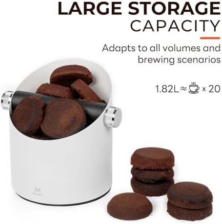 Espresso Knock Box, Coffee Grounds Container, Large 15-Puck Capacity