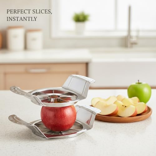 Kitchen Counter Apple Slicer, Stainless Steel Fruit Corer for Uniform