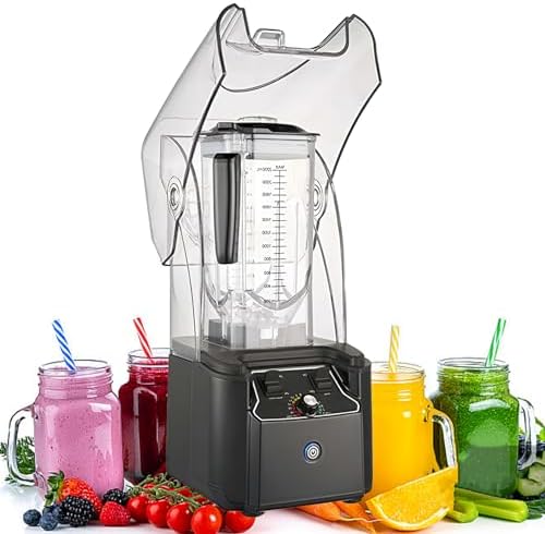 Countertop Smoothie Blender with Sound Enclosure, LCD Touch Screen