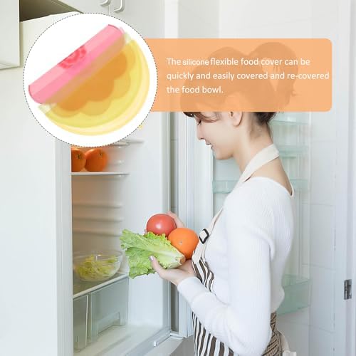 Healeved Silicone Stretch Lids, 4-Piece Bowl Covers