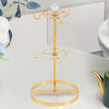 Double Tier Coffee Mug Tree Holder for Counter 6 Hooks