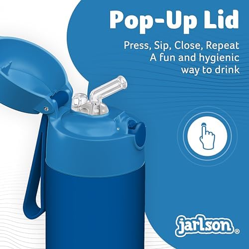 Jarlson® Kids Water Bottle CHARLI [18OZ] - Stainless Steel Thermo