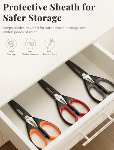 Astercook Kitchen Scissors, 3-Pack Heavy Duty Kitchen Shears with