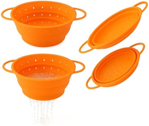 Silicone Colander, Collapsible Colander, Kitchen Food Strainer