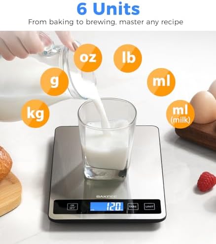 Food Scale, 33lb/15kg Kitchen Scale, 1g Precision, Black