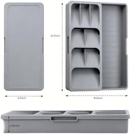 Expandable Cutlery Drawer Organizer, Adjustable Kitchen Drawer Tray