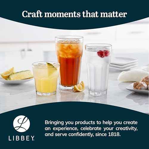 Libbey Gibraltar DuraTuff Drinking Glass Drinking Cup Set, Iconic