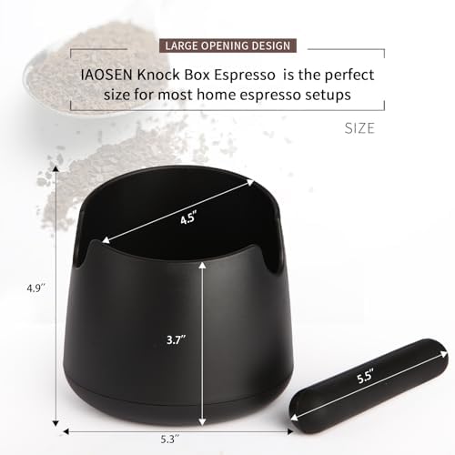 IAOSEN Knock Box Large Capacity Design Espresso Knock Box
