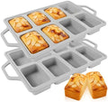 2 Pack Mini Silicone Loaf Pans with Metal Reinforced Frame