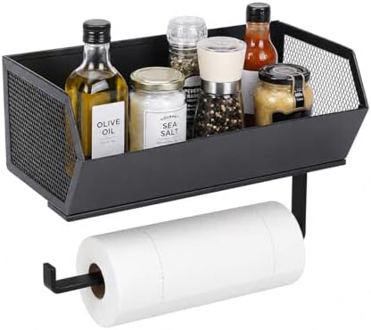 Magnetic Paper Towel Holder with Shelf for Refrigerator