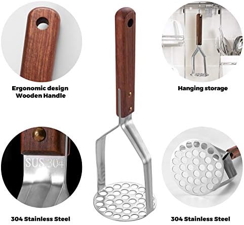 Potato Masher Stainless Steel Heavy Duty Strong Anti-slip Handle Not