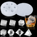 Juome DND Dice Shape Silicone Ice Cube Mold for Whisky, Ice Cube Tray