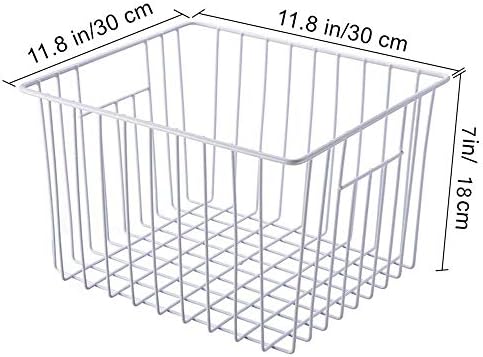 iPEGTOP Deep Refrigerator Freezer Baskets, Large Household Wire