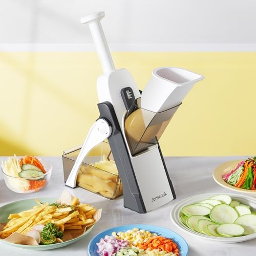 Safe Mandoline Slicer, 5-in-1 Food Chopper