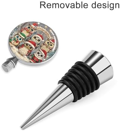 Christmas Owl Wine Stopper Vacuum Alloy Wine Bottle Stopper Reusable