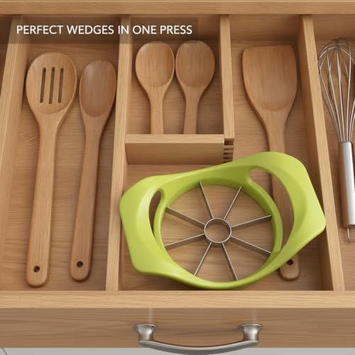 Fruit Slicer and Corer, Stainless Steel Apple Cutter for Uniform