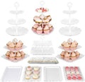 Pack of 11 NWK Cake Stand Set of Cupcake Stand, Tray & Table Cloth