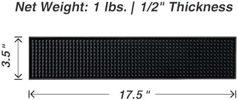 BARsics 17.5x3.5 inches Long PVC Bar Rail Mat Non-Slip Serving Spill