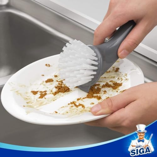 MR.SIGA Pot and Pan Cleaning Brush, 2 Pack, Gray