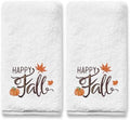 Fall Hand Towels for Bathroom Set of 2, Pumpkin Bathroom Decor