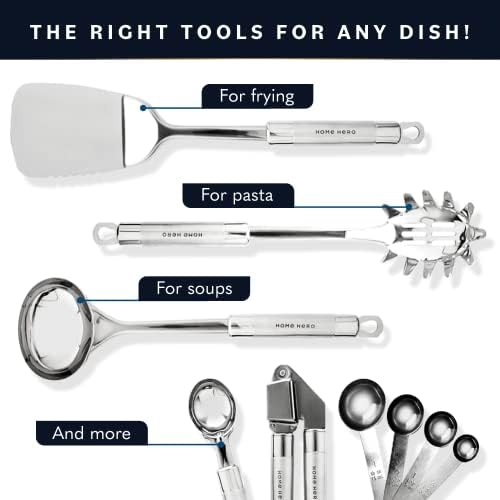 Home Hero 54-Piece Stainless Steel Kitchen Utensil Set