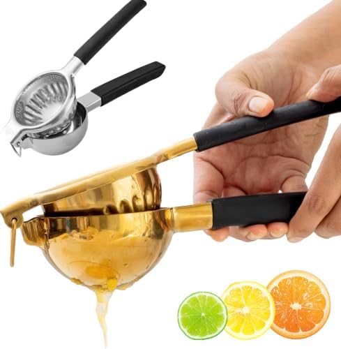 A Bar Above Hand Press Juicer, Gold Finish