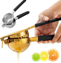 A Bar Above Hand Press Juicer, Gold Finish