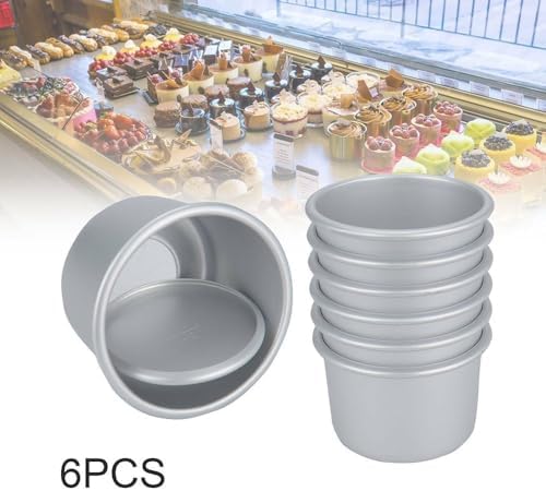 2 Inch Aluminum Alloy For MINI Cake Pan Round Removable Bottom Muffin