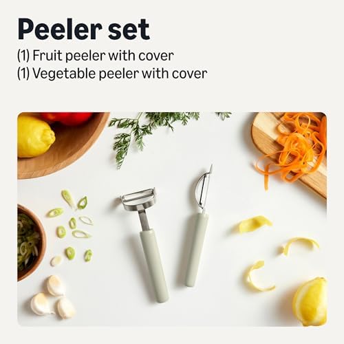 Amazon Basics Vegetable and Potato Peelers with Ultra-Sharp Stainless