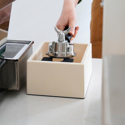 watchget Espresso Knock Box Portafilter Tamping Stand, White