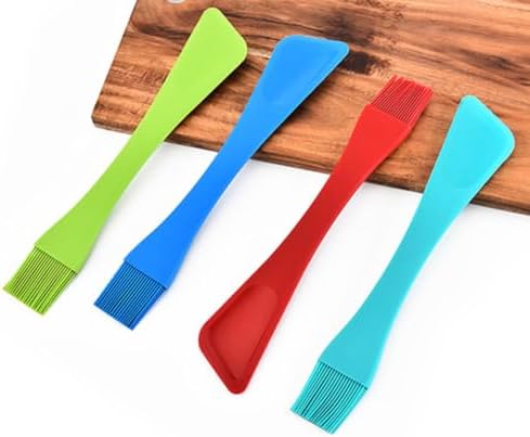 2pcs Dual Head Silicone Baking Brush and Pastry Spatula Set, Heat