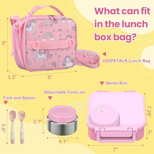 JOOPETALK Bento Lunch Box Set for Kids with 9oz Soup Thermo, Insulated